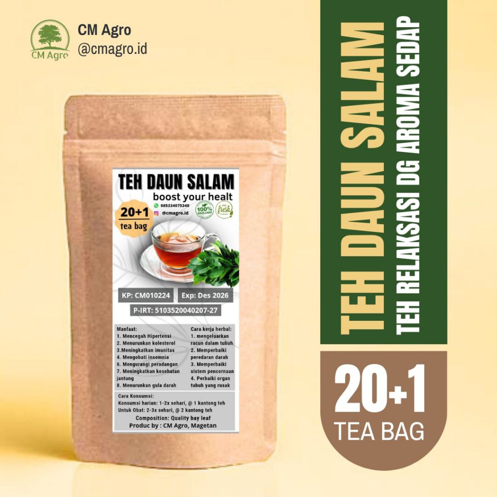 

Teh Herbal Daun Salam Organik | Obat Kolesterol, Insomnia, Hipertensi, Diabetes dll