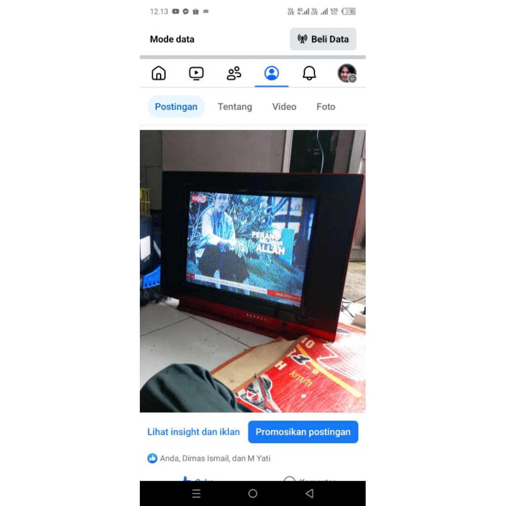 layar tv tcl slim 21in normal berserta boxnya