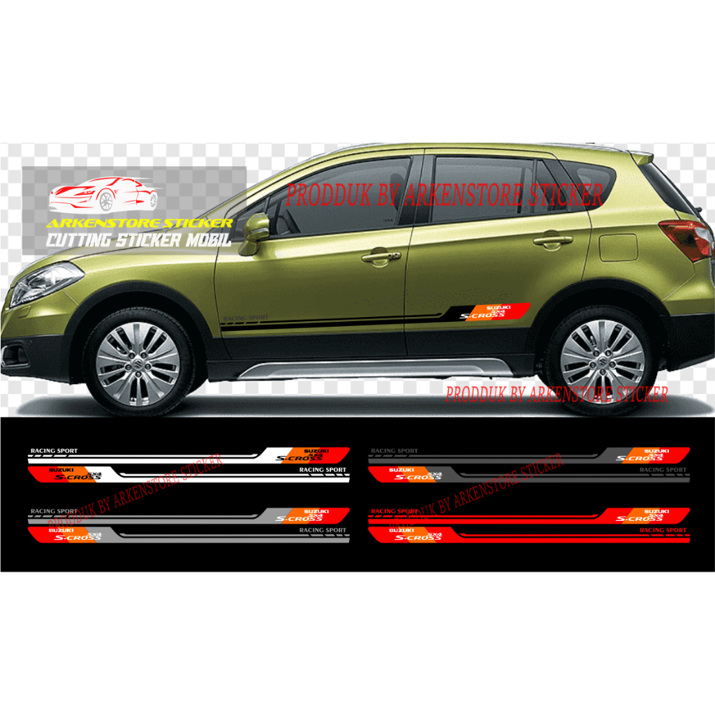 Stiker mobil Suzuki sx4 s cross cutting stiker sticker mobil sx4 s cross stiker terbaru