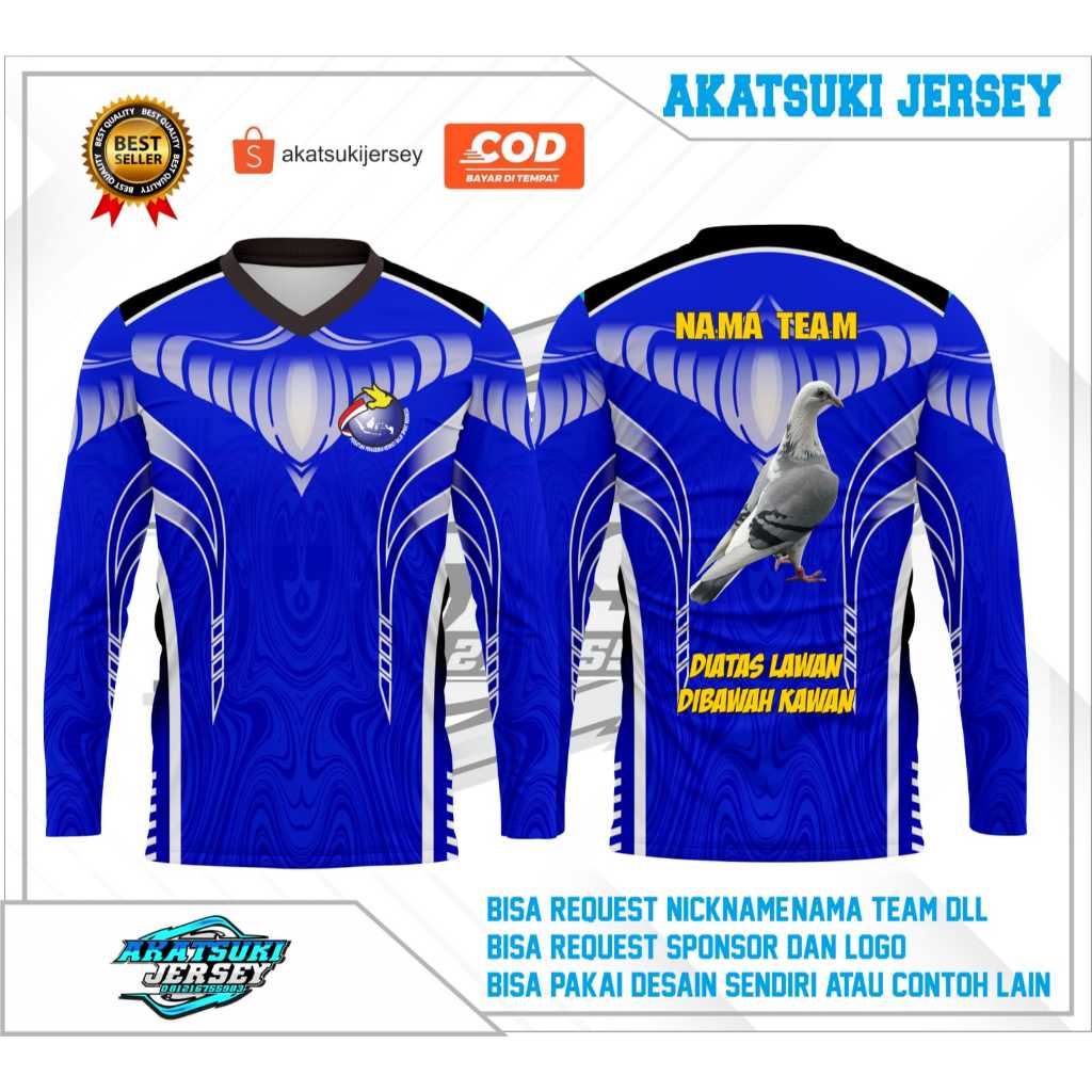 jersey merpati balap custom