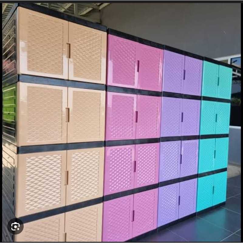 Lemari Pakaian Plastik 4 susun tabitha/ Lemari box 4 susun