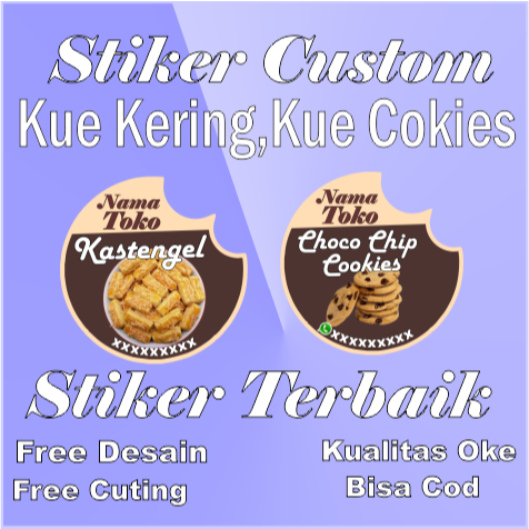 

CETAK STIKER KUE KERING LEBARAN/COOKIES LEBARAN/KEMASAN TOPLES IDUL FITRI/STIKER CUSTOM