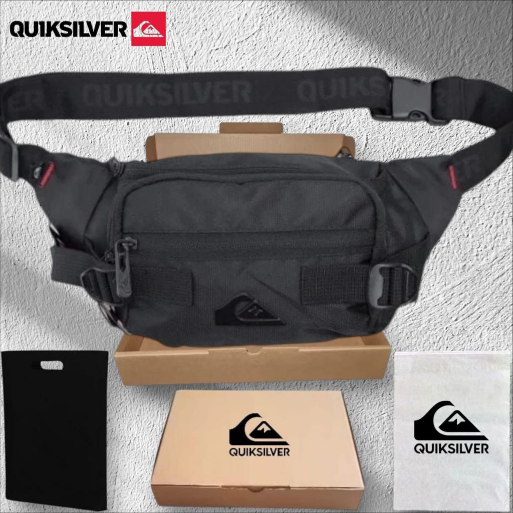 TAS QUIKSILVER WAISTBAG QUIKSILVER TAS SELEMPANG QUIKSILVER LOGO BESI