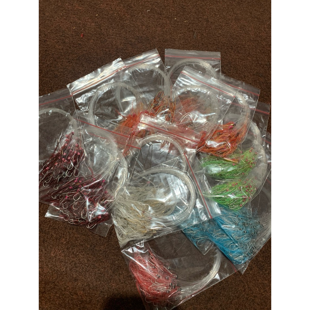 Kail pancing Tonda + Bulu Bulu Umpan Kontrekan Ikan Tongkol, Cakalang, dan ikan lainnya