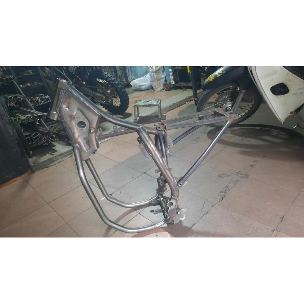 rangka ktm 85 2021 custom kualitas biasa mentahan belum dicat rangka sajah kosongan tanpa arm tanpa 