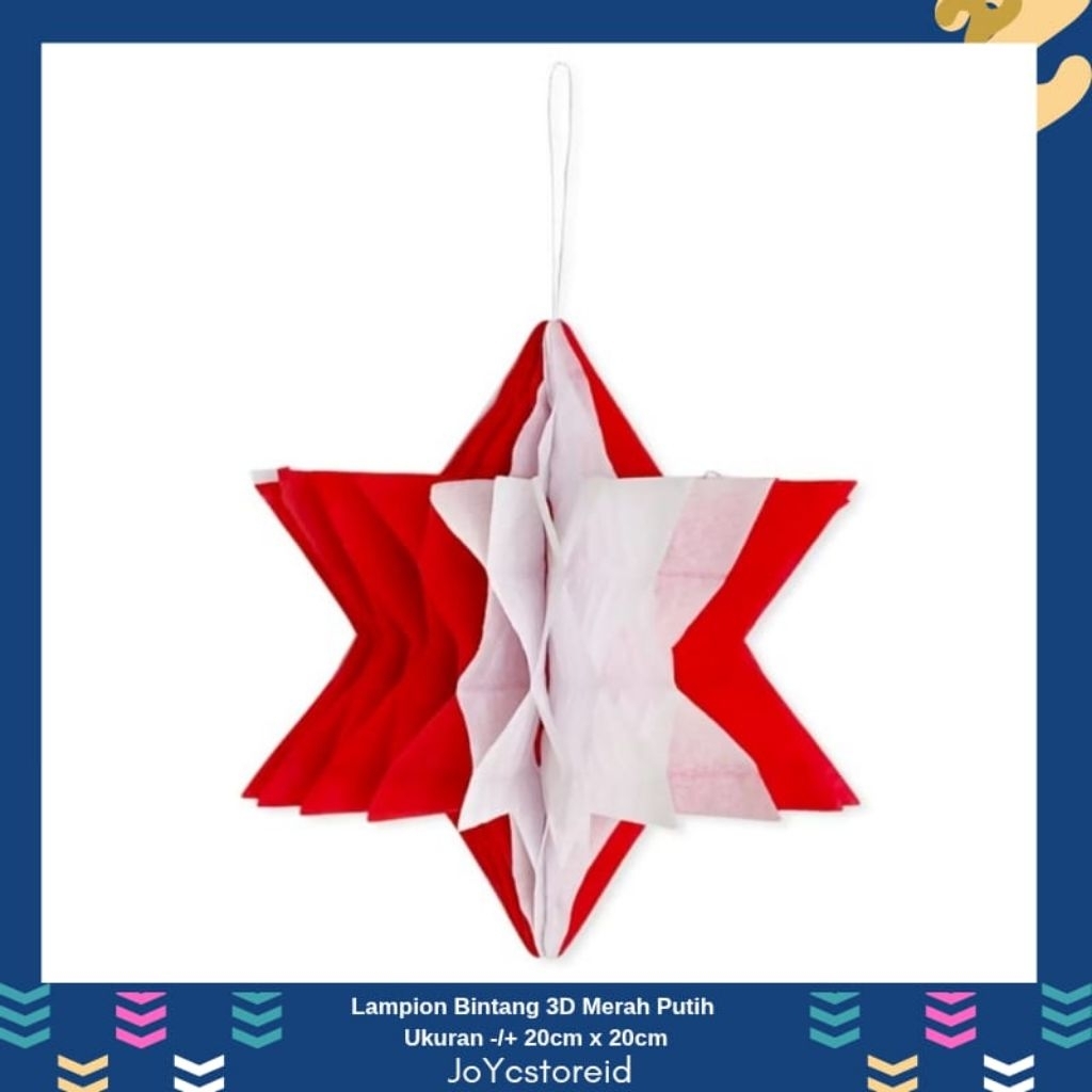 Lampion Kertas Merah Putih 20cm Lampion Dirgahayu RI