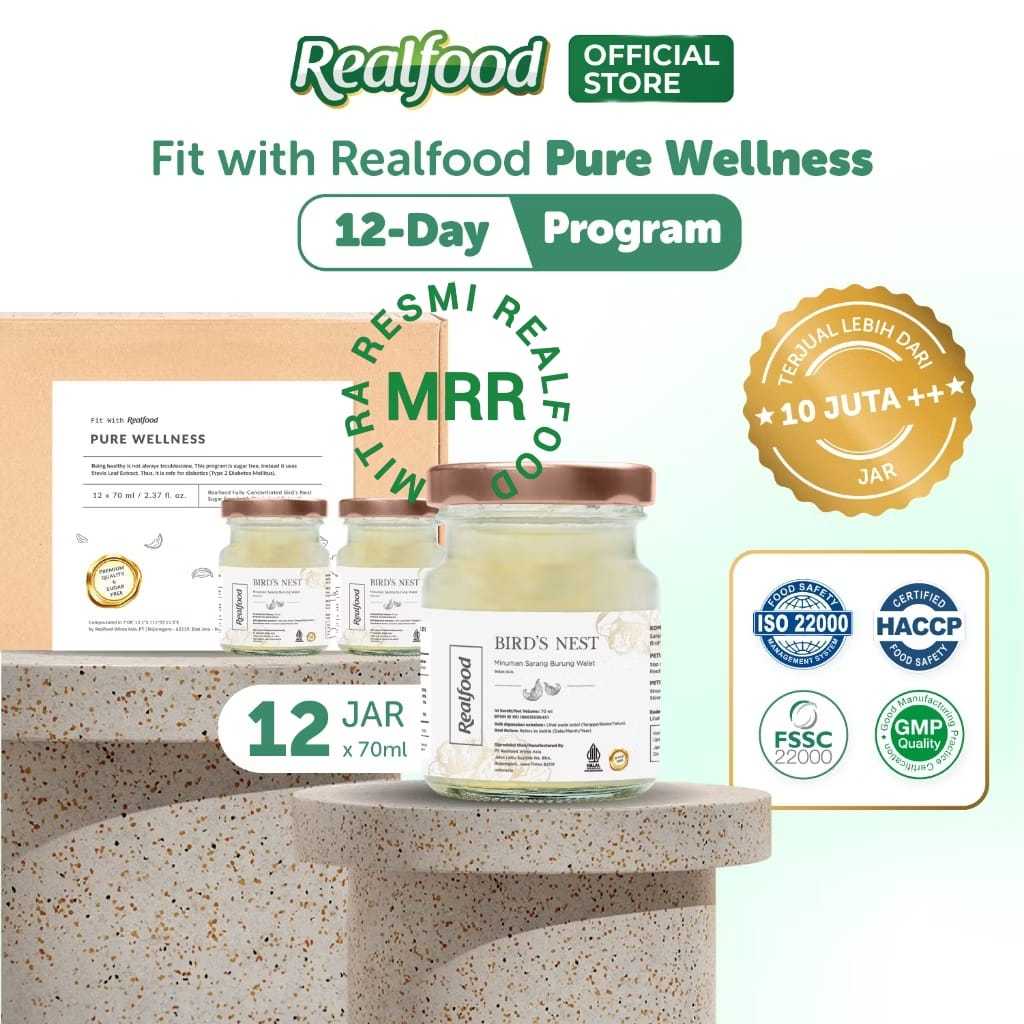 

Realfood Pure Wellness 12 Jar ( Minuman Kandungan Sarang Burung Walet ) MRR