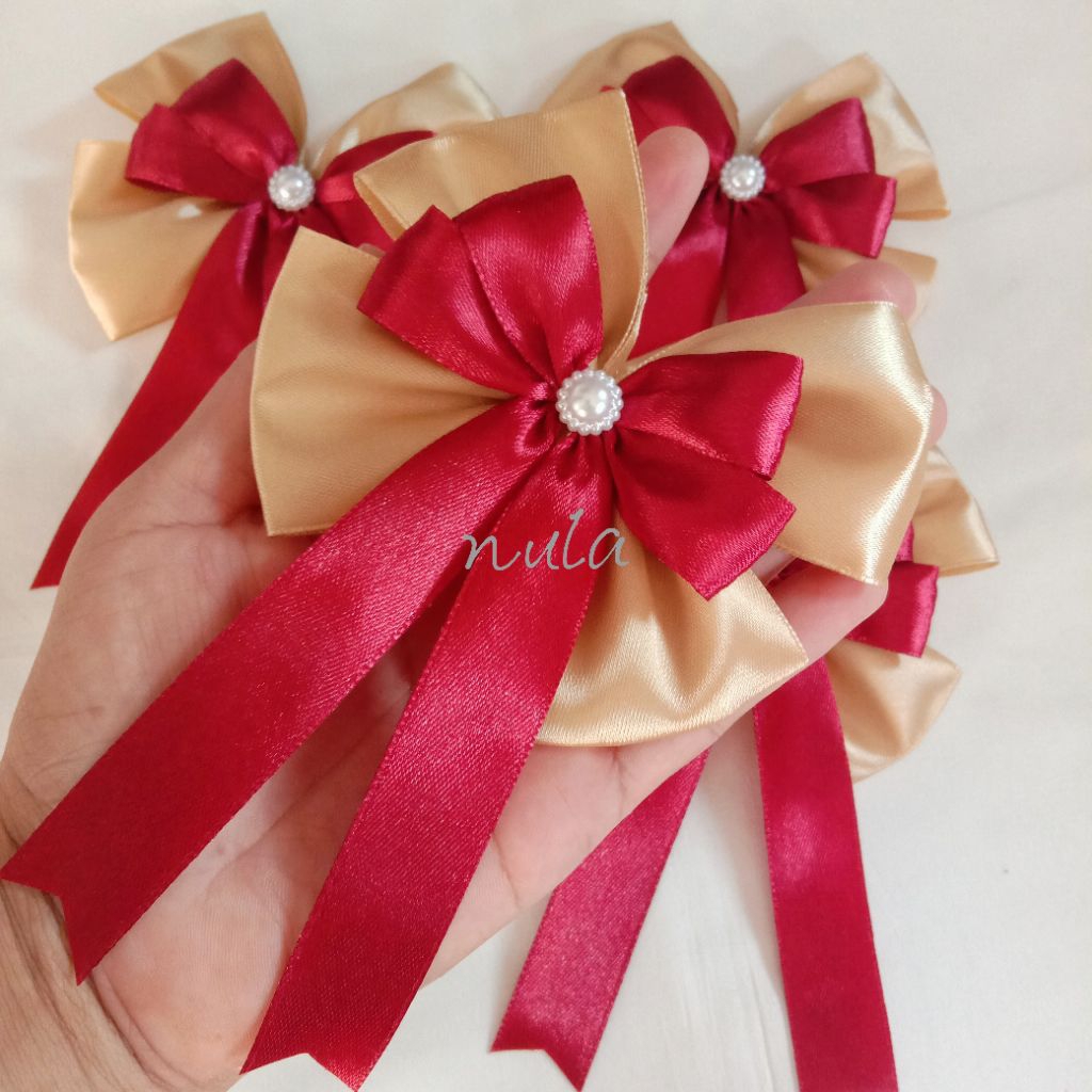 

Pita Hias Hampers Siap pakai / Pita Souvenir Ukuran 10x15 Cm