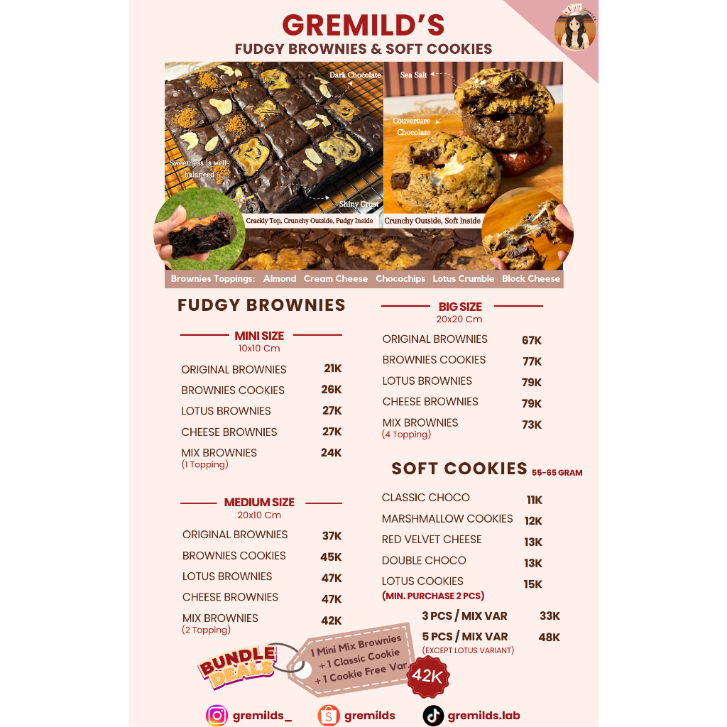 

Bundling Package | Fudgy Brownies | Soft Cookies