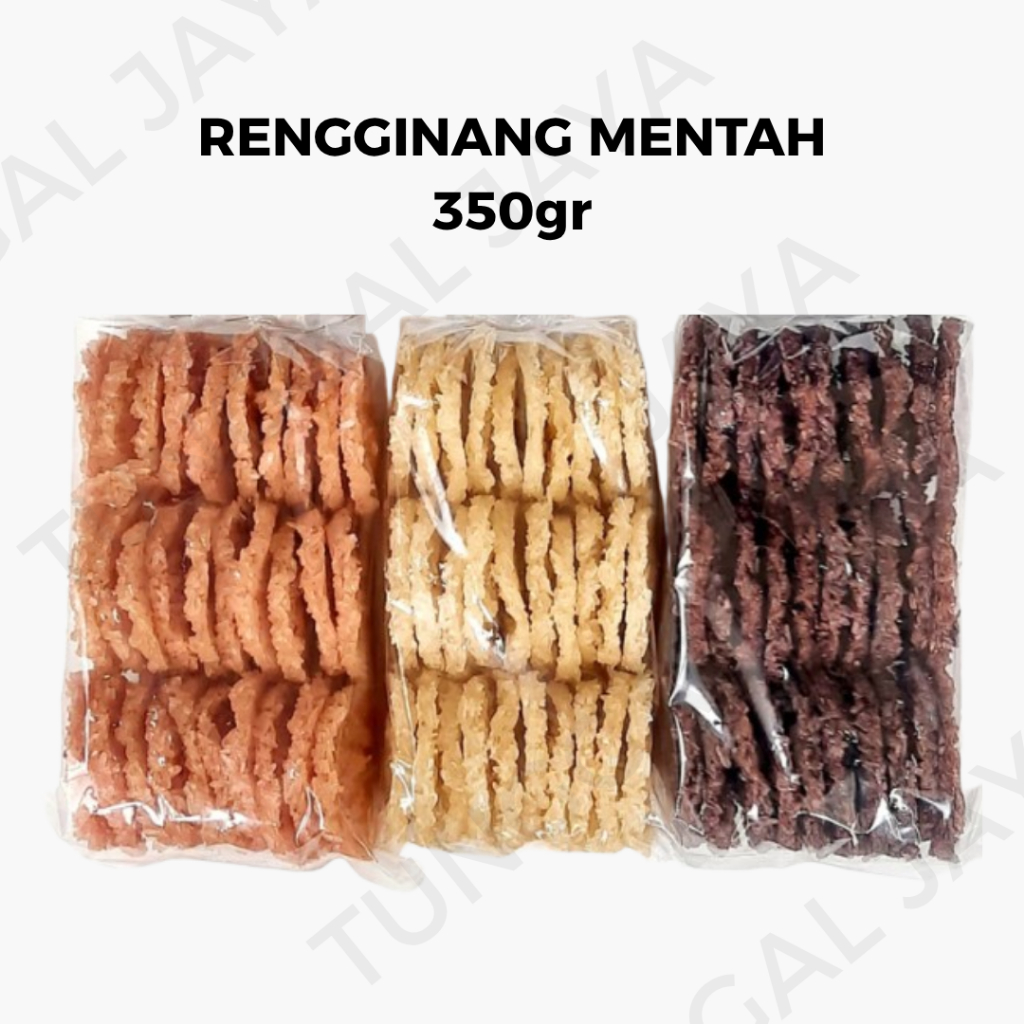 

Rengginang MENTAH (60 pcs) Netto 350gr/Rasa Terasi, Bawang, Ketan Hitam/Rengginang