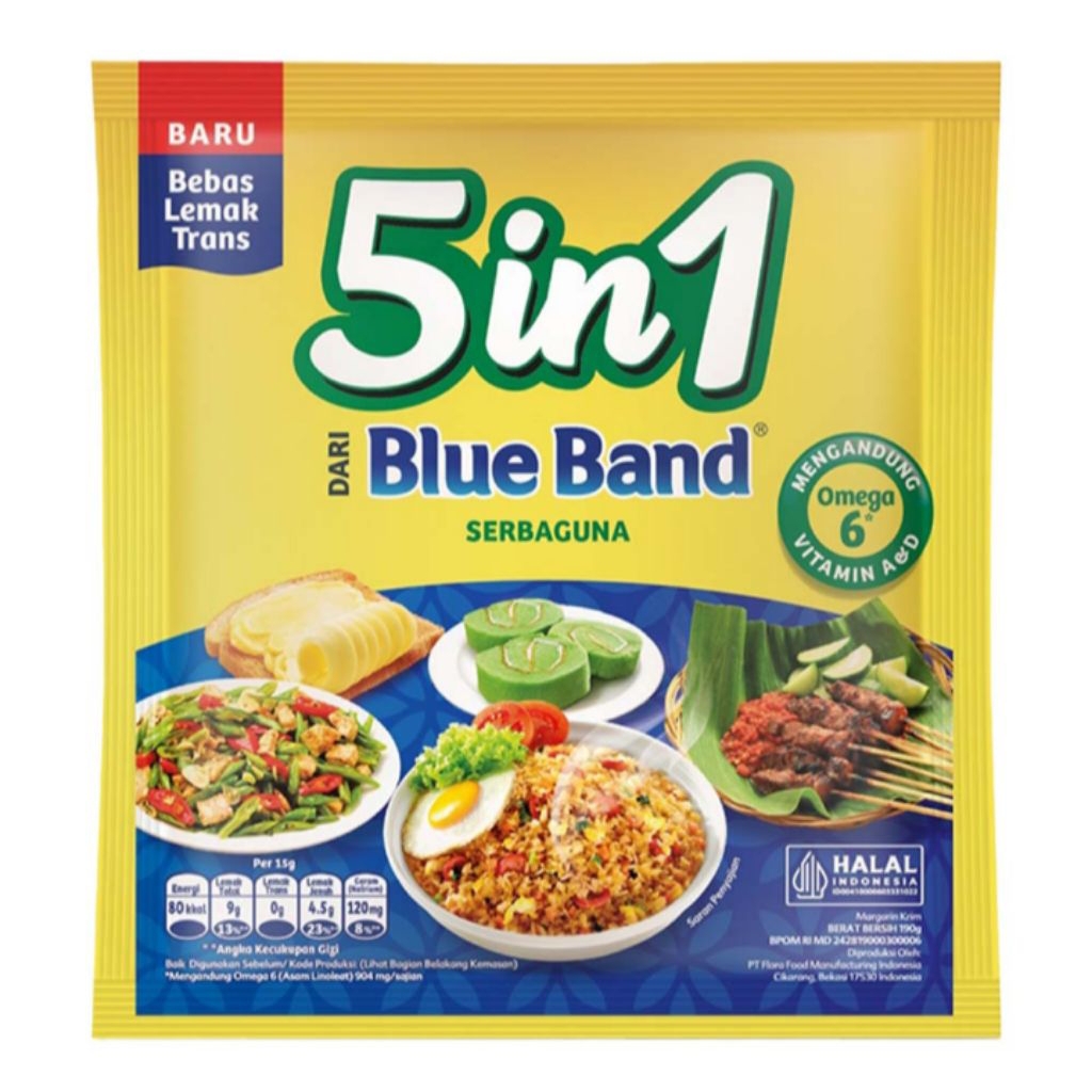 

Blue Band 5 In1 Serbaguna Margarin 190 g