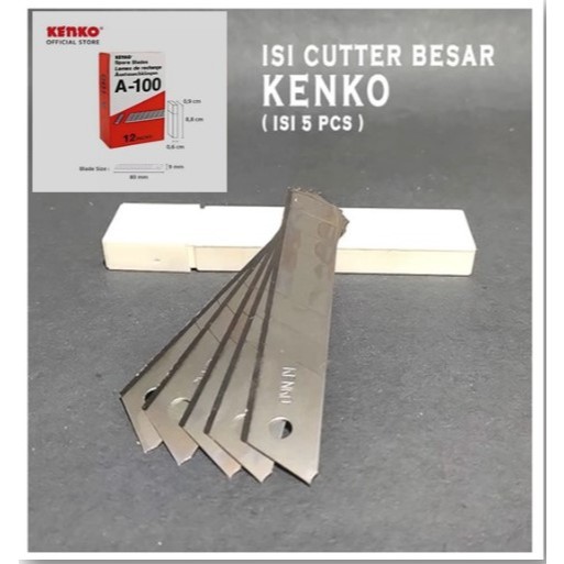 

ISI CUTTER KENKO L-500 ISI 5 PCS (1 kotak)