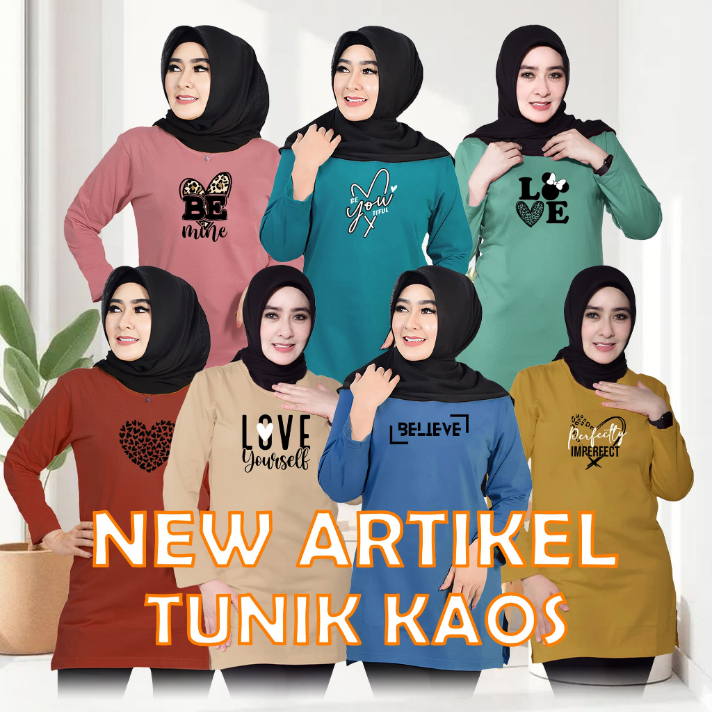 Tunik Kaos | Tunik Muslimah | Tunik Kekinian | Tunik Kaos Muslimah | Tunik Terbaru | New Arrival | A