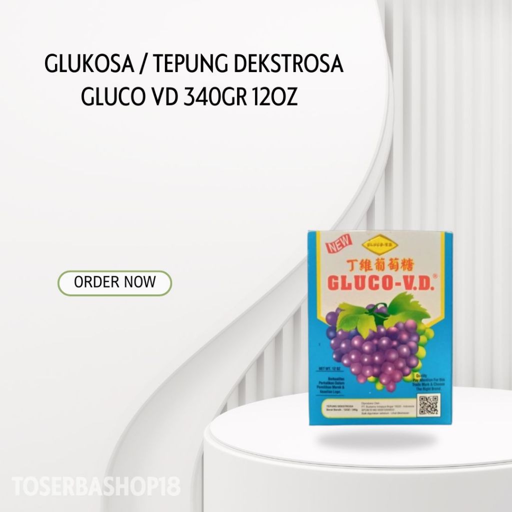 

Glukosa / Tepung Dekstrosa GLUCO VD 340gr 12oz / Gula Anggur / Halal