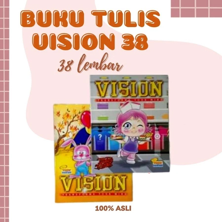 

Buku Tulis Vision 38 lembar/ 1 Pak /10 pcs