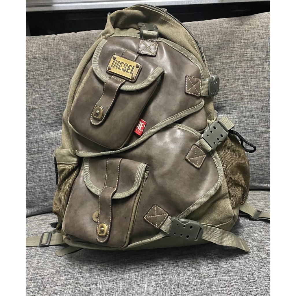 Ransel Denim mix kulit Diesel