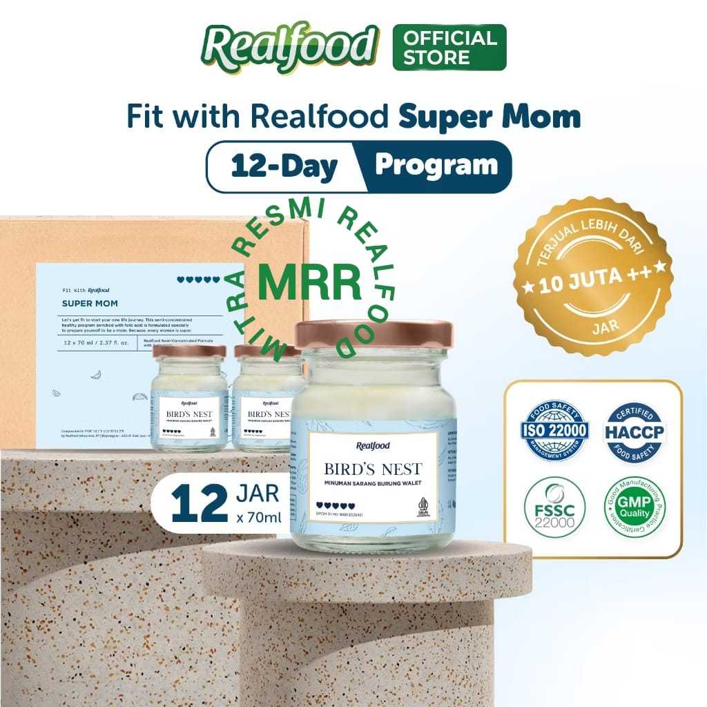 

Realfood Super Mom Promil 6 Botol & 12 Botol Diskon Harga ( Minuman Sarang Burung Walet ) MRR