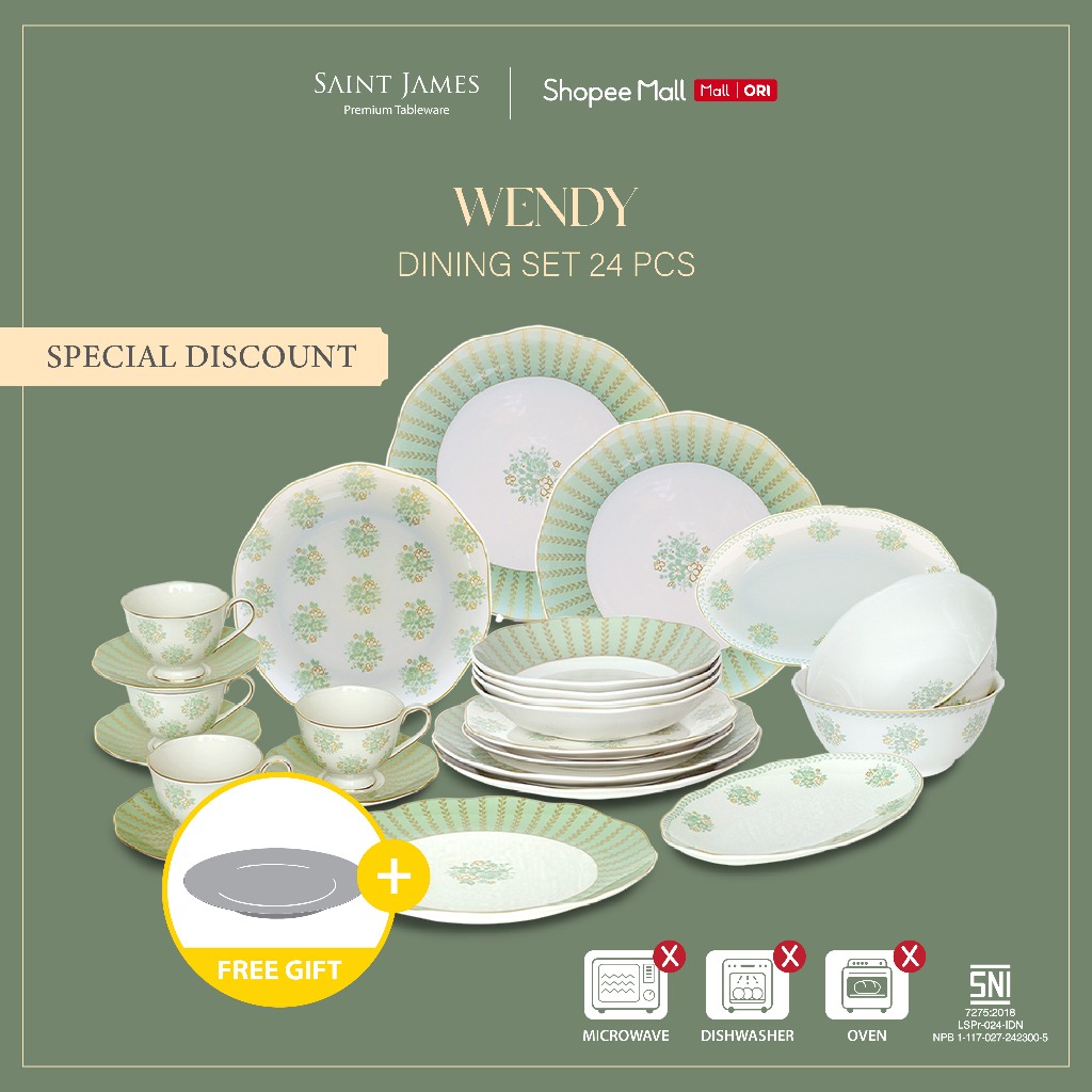 Saint James Dining Set Wendy 24 pcs - Set Piring