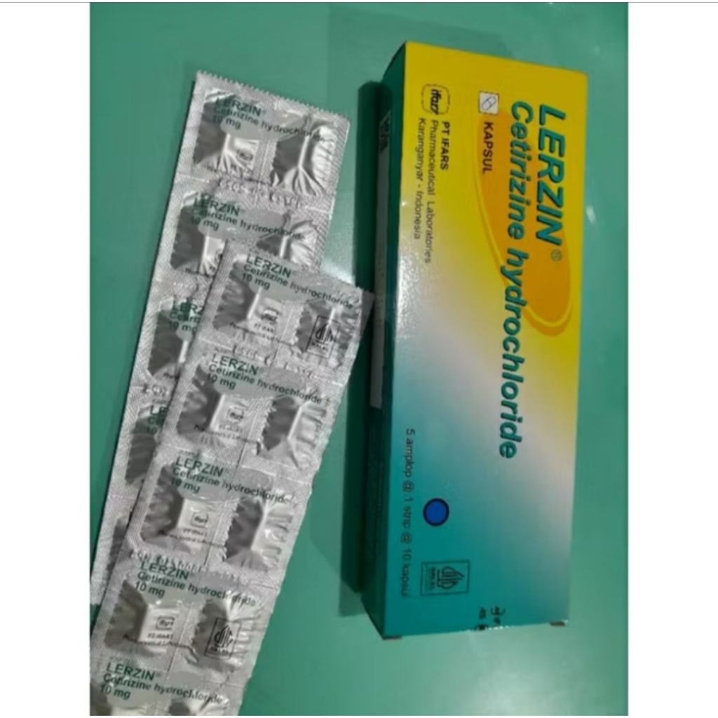 LERZIN KAPSUL 10 MG_ HARGA JUAL PER STRIP _ ANTI ALERGI