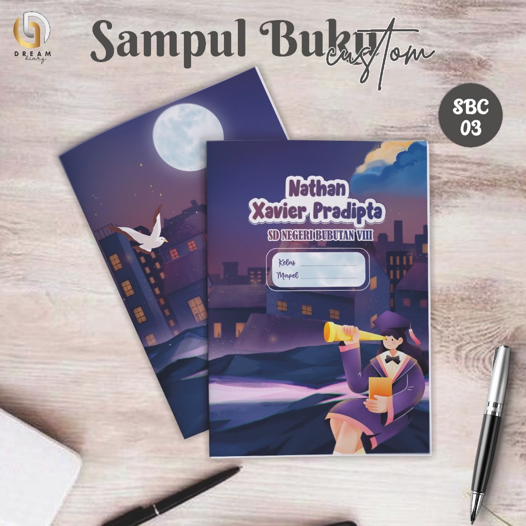 

[ 6 PCS ] Sampul Buku Aesthetic Custoom Nama | Sampul Buku BigBoss Sidu Buku Besar Kecil | SBC