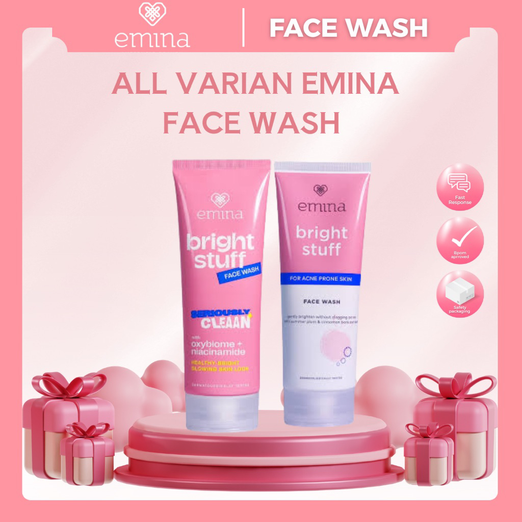 EMINA BRIGHT STUFF FACIAL WASH 100ml | CLEANSING EMINA |SABUN CUCI MUKA