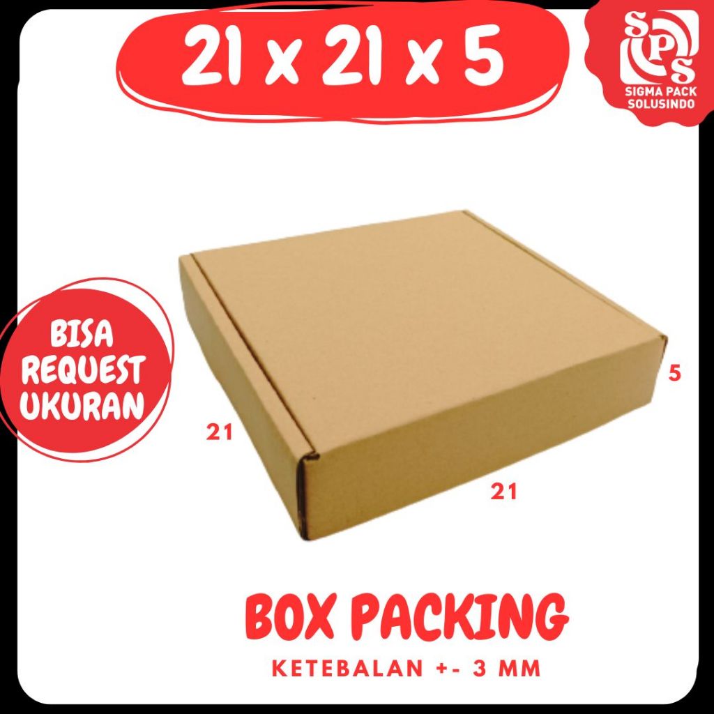 

Kardus 21x21x5 LS Box pizza Packing dus kotak box 21x21x5 kemasan dus pizza zigma shop