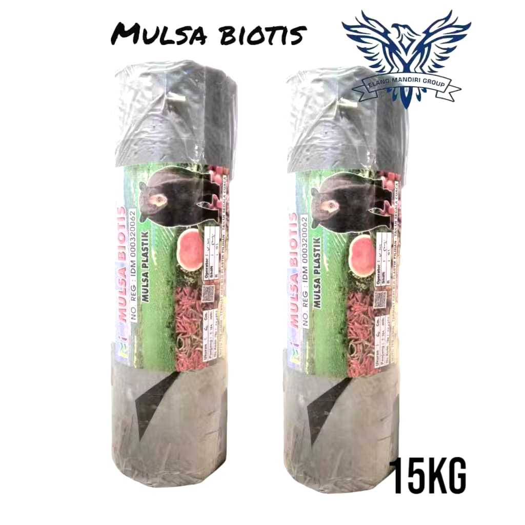 Mulsa Hitam Perak Biotis 15kg ukuran 120cm ketebalan 0.30micron Untuk tanaman Biotis