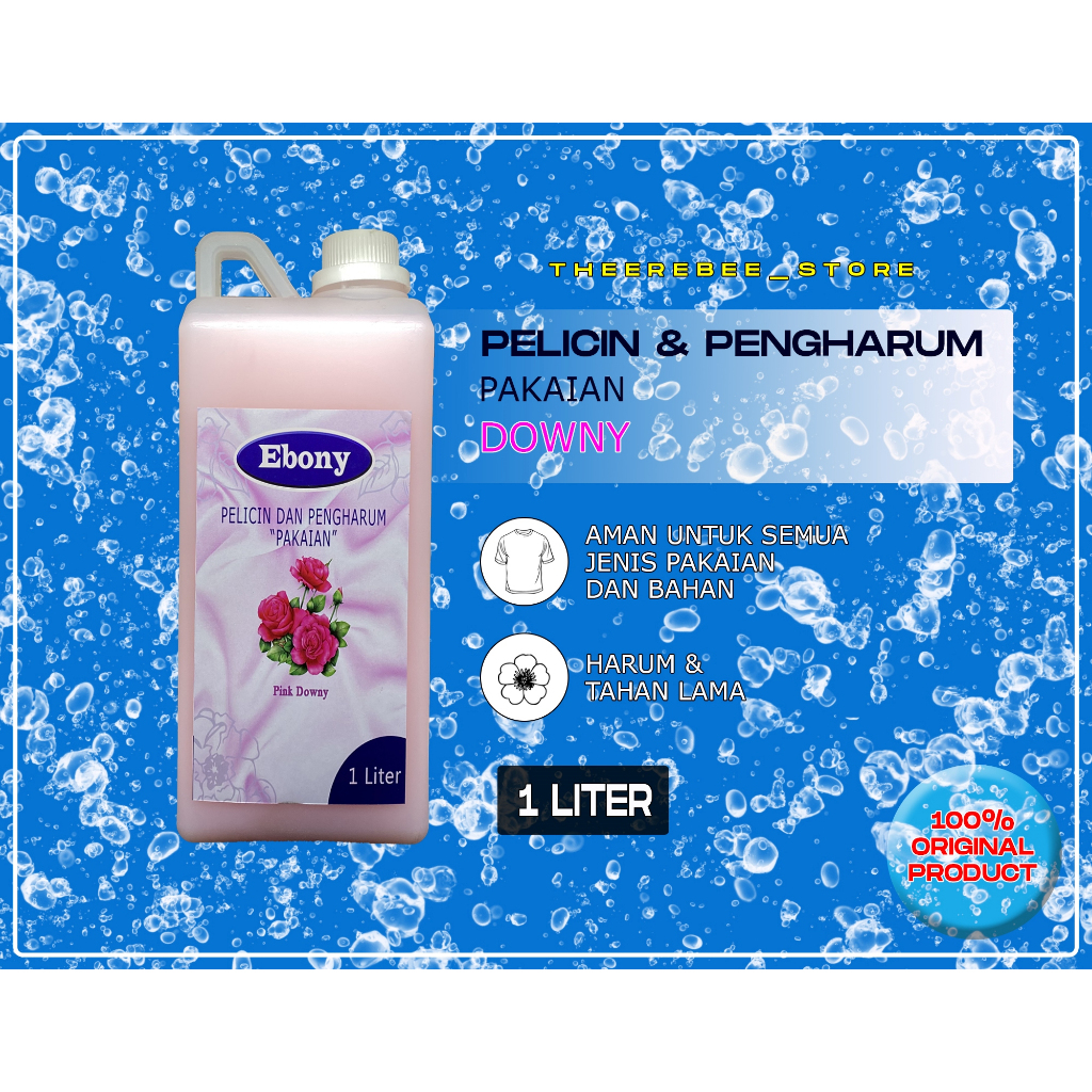 [MURAH] parfum laundry pewangi pelicin pakaian Ebony PINK DOWNY 1 liter wangi tahan lama