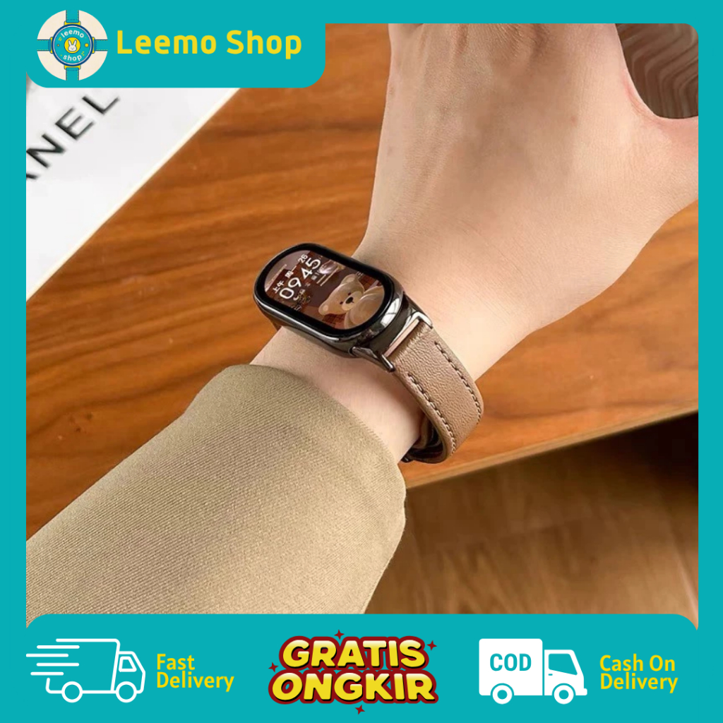 Tali Jam Strap Jam Tali Kulit Asli jam tangan wanita untuk Xiaomi Mi Band 8/9/10 – Slim, Nyaman & Hy