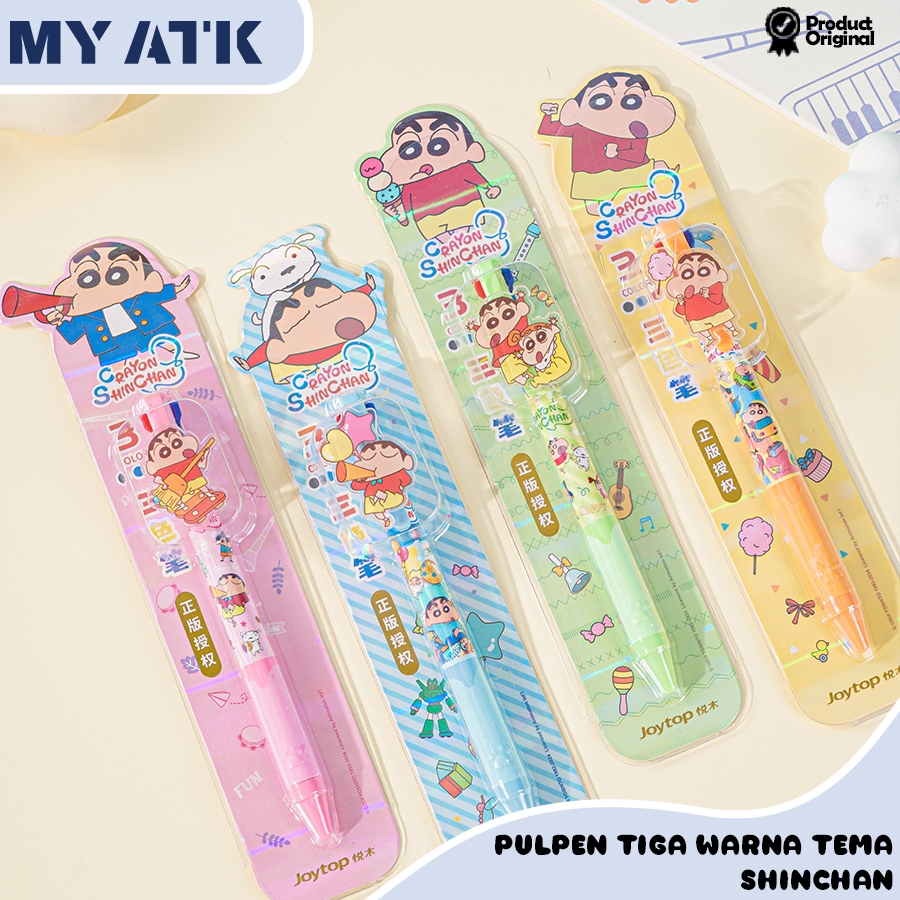 

Pulpen 3 in 1 Gel Mekanik Cute Crayon Shinchan / Pen Mekanik 0.5mm