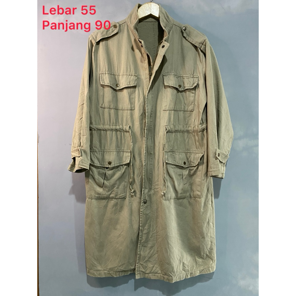 parka panjang cowok long coat second