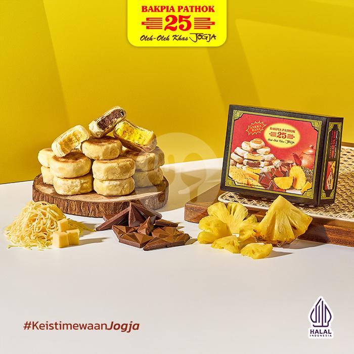 

Bakpia Pathok 25 Aneka Rasa - Bakpia Basah Ori isi 15 Free Vakum Khas Jogja