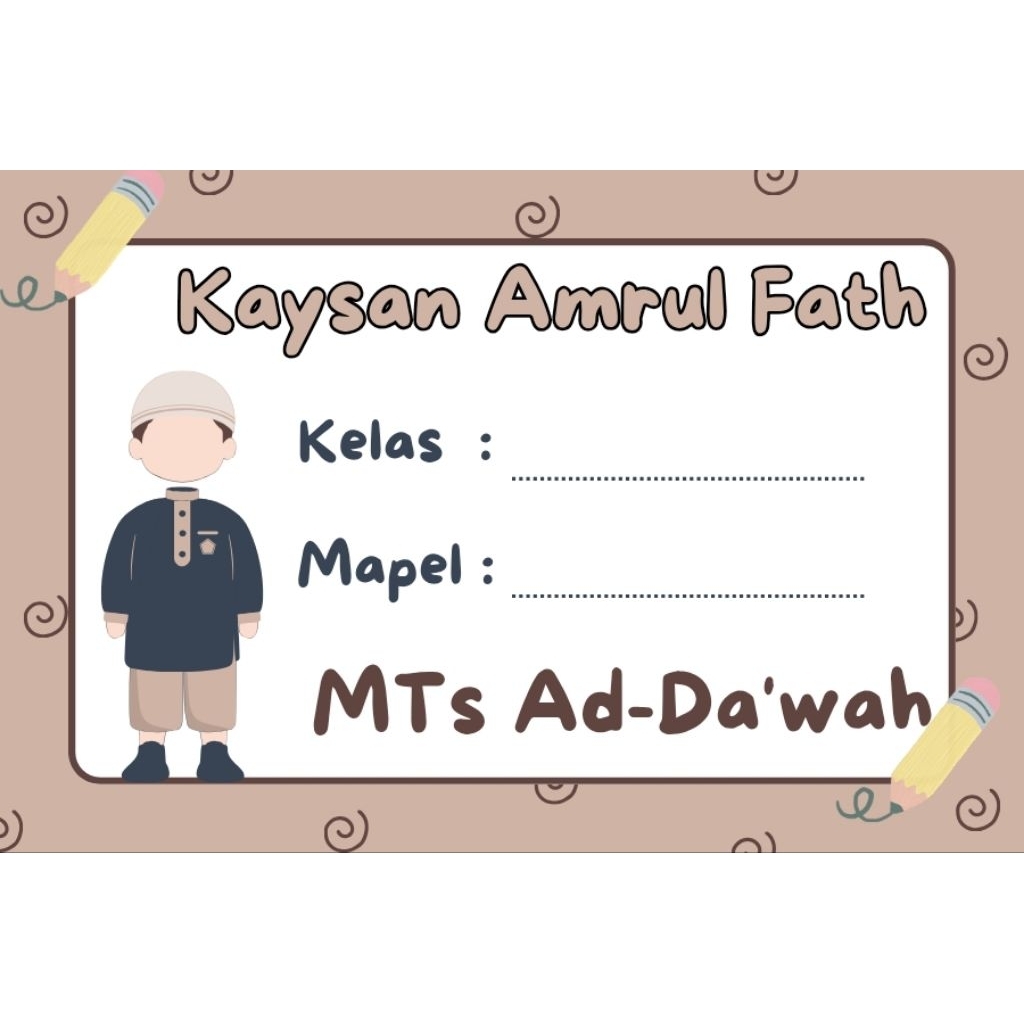 

Stiker Label nama laki laki muslim