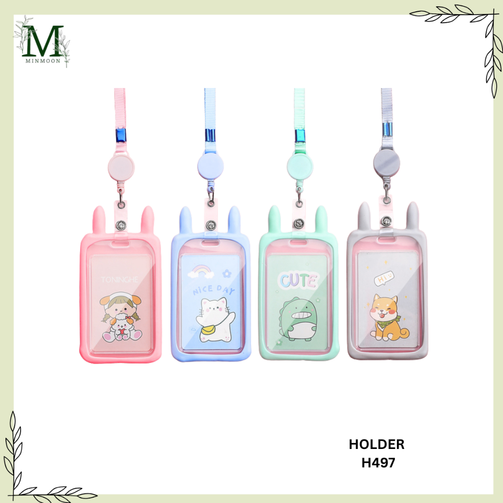 

MINMOON - HOLDER GANTUNGAN TALI H497 KARTU AKSES KANTOR MRT BUSWAY LANYARD CARD HOLDER MOTIF KUCING
