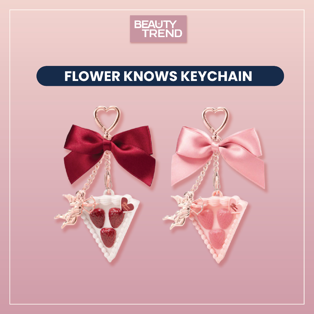 [READY ORI] Flower Knows Keychain Flower Knows Strawberry Cupid Solid Perfume Keychain