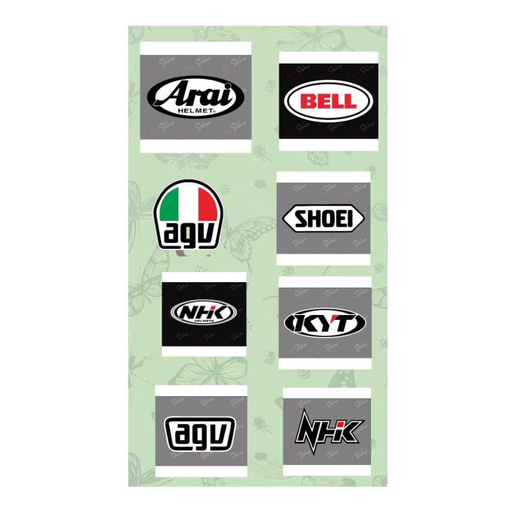 sticker helm berbagai merek helm custom