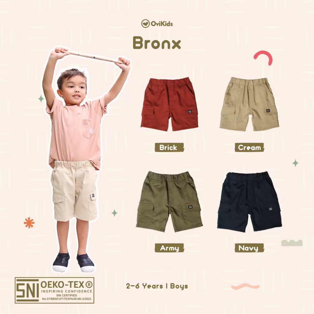 OviKids Bronx Chino Pendek Cargo anak