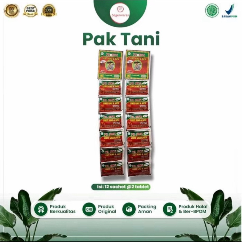 Pak Tani Sakit Gigi (Merah)