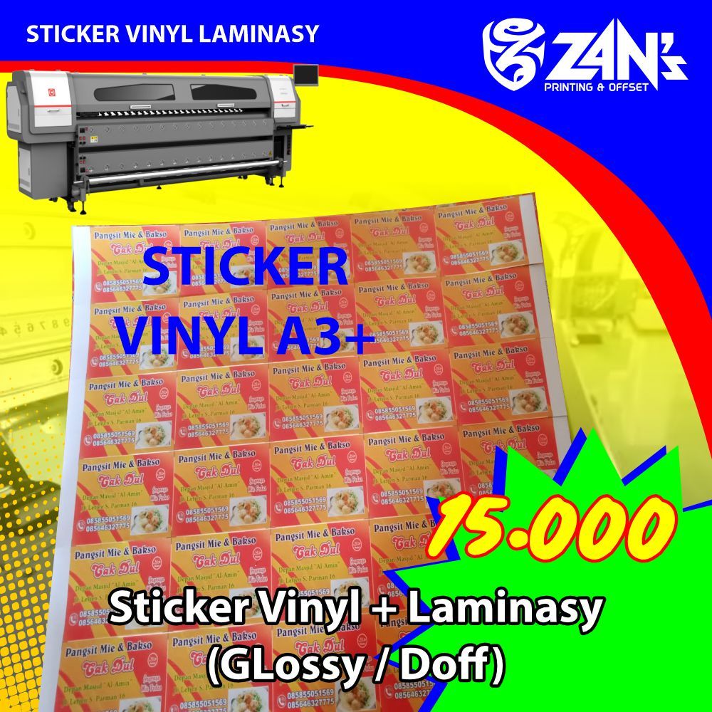 

STIKER VINYL A3 + LAMINASY (GLOSSY/DOFF)
