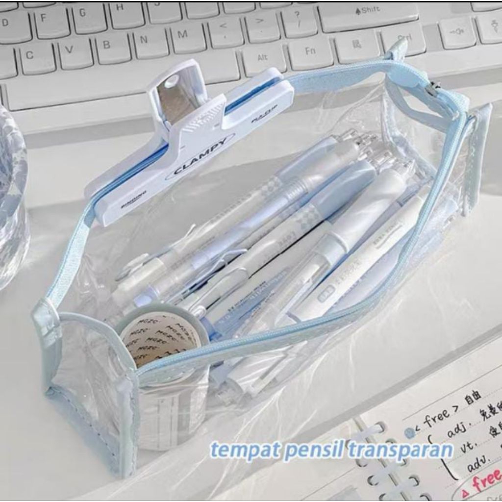 

tempat pensil transparan