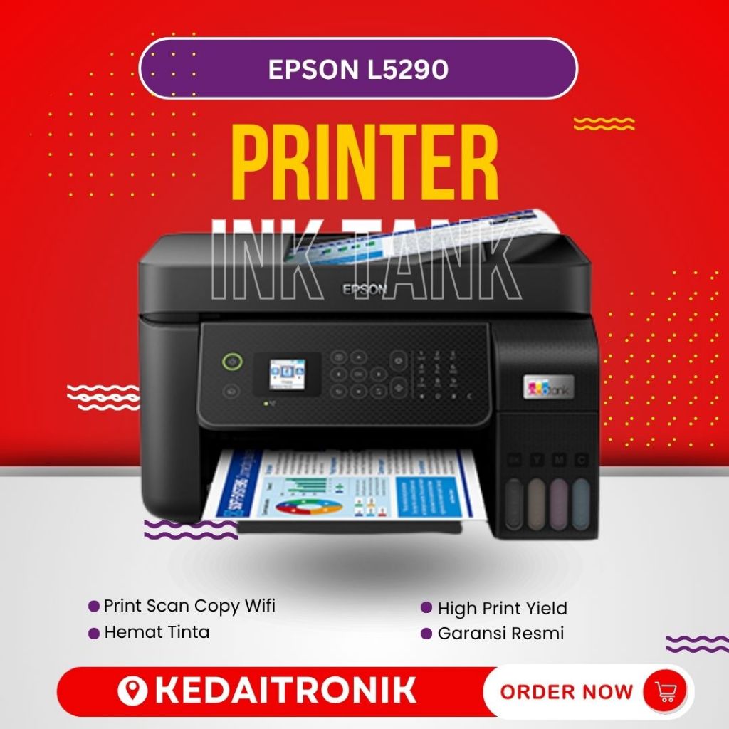 Printer Epson L5290 / L 5290 WiFi All in One Printer + ADF Pengganti L5190