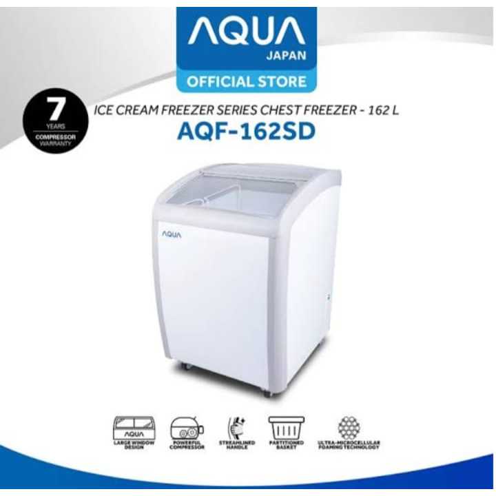 AQUA JAPAN Chest Freezer AQF-162SD - 162 Liter Sliding (Unit Eksdisplay)