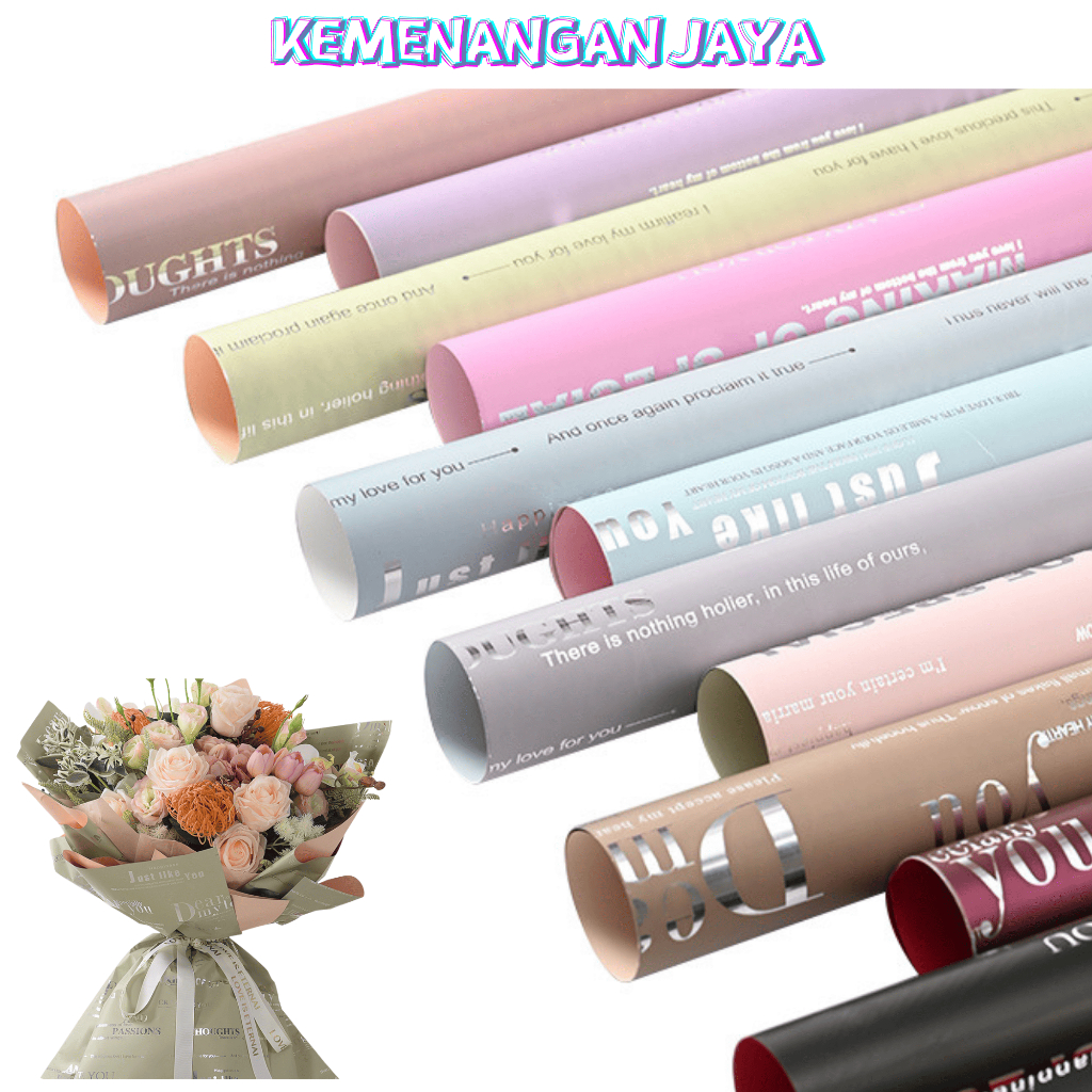 

Kertas Buket Bunga Dua Warna Bouquet Florist Flower Wrapping Bicolor Cellophane KB032