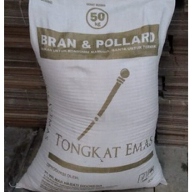Dedak halus/Pakan ternak Bran & Pollard Tongkat Emas 50kg