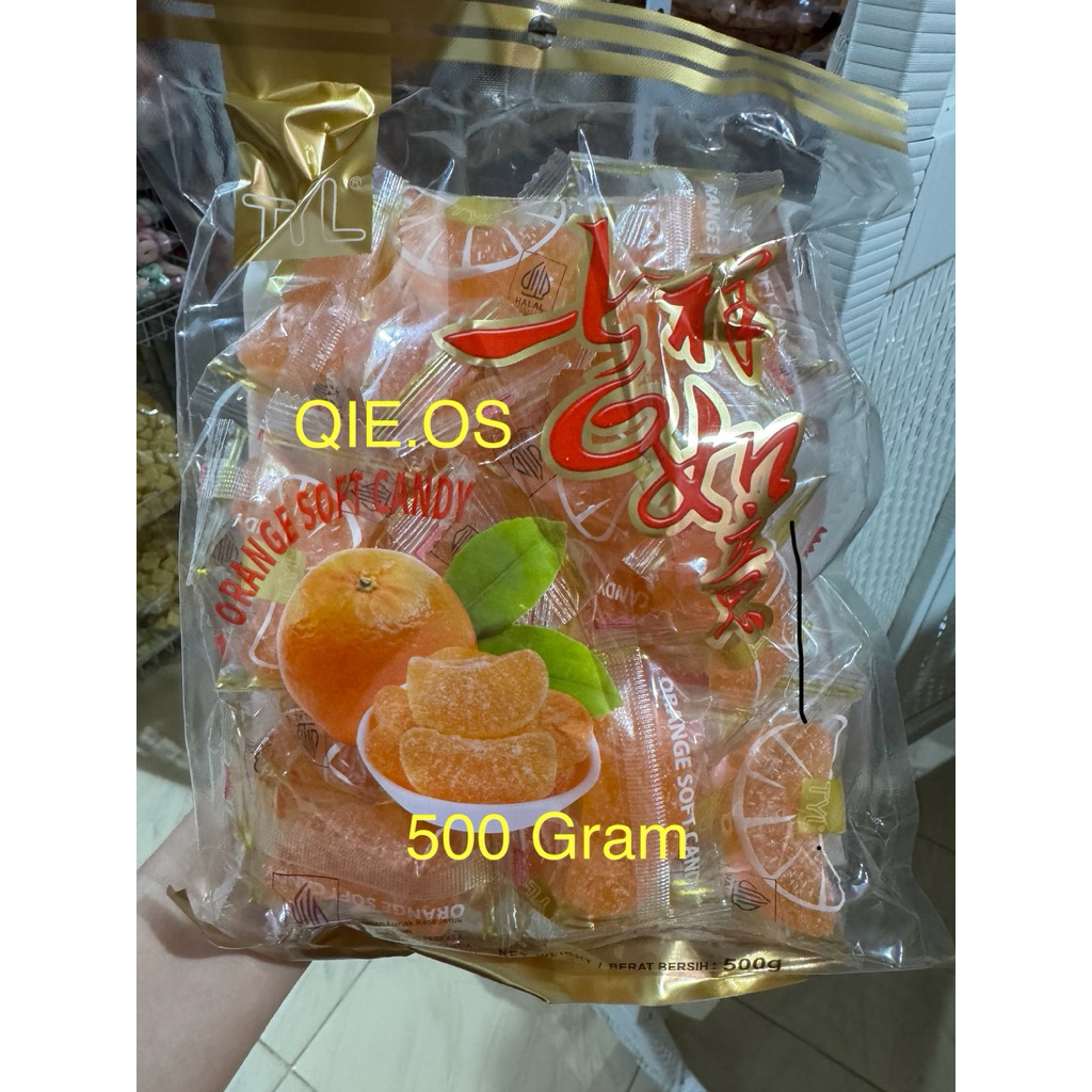 

permen Jeruk jelly orange halal 500 gram permen bentuk jeruk rasa jeruk manis candy