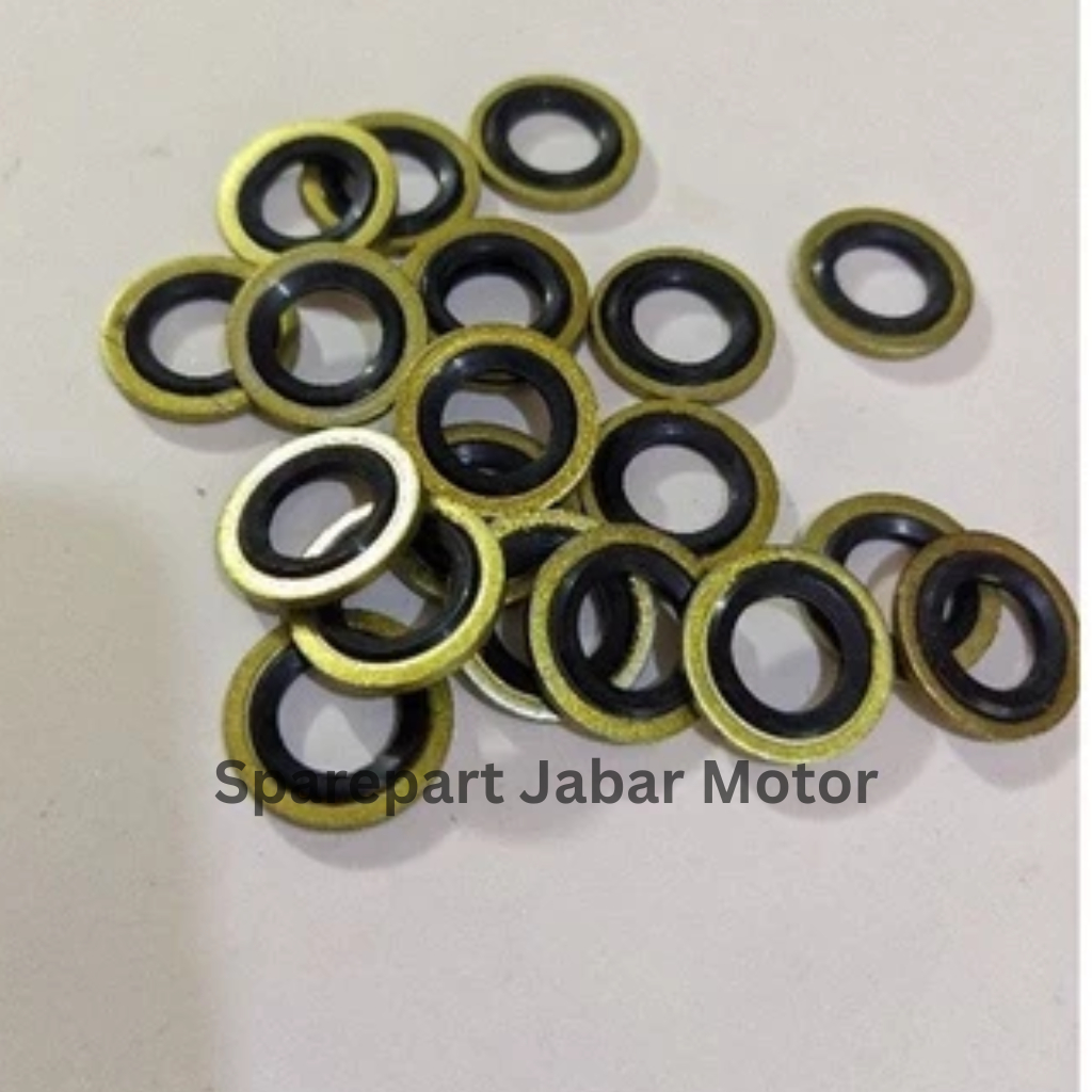 RIng Baut Napel Nepel Selang Rem ring banjo karet kuningan ring naple selang rem karet anti bocor Uk