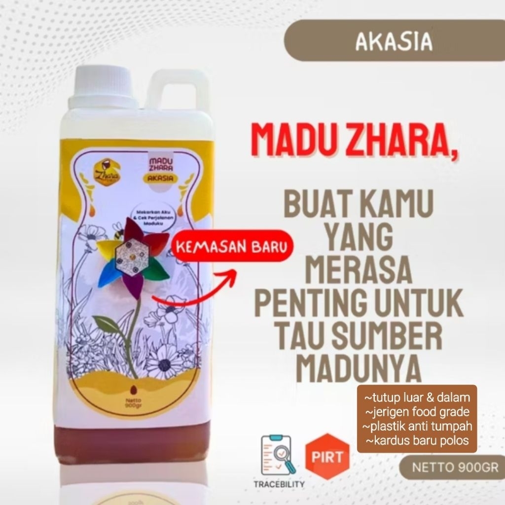 

Madu Akasia 900 gr Zhara Honey 100% Asli Murni