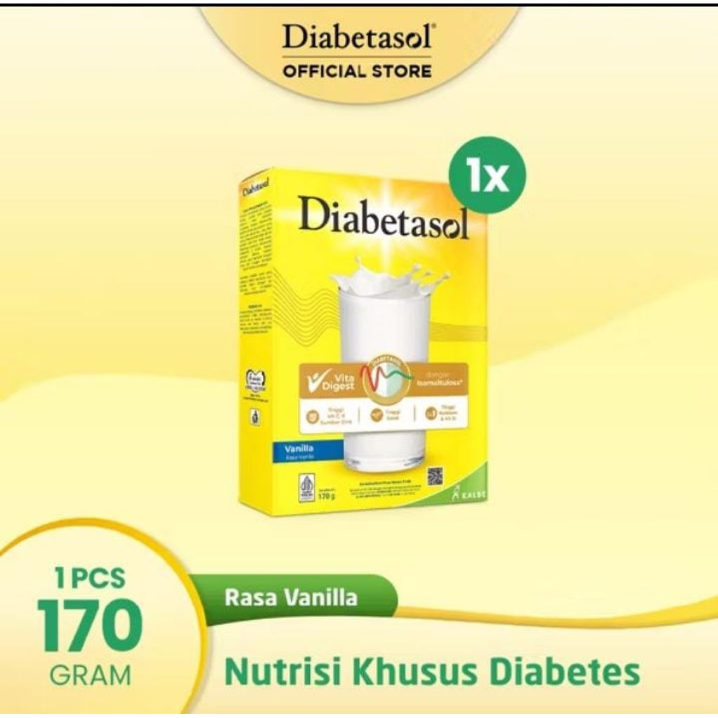 

DIABETASOL 170GR NUTRISI KHUSUS UNTUK DIABETES