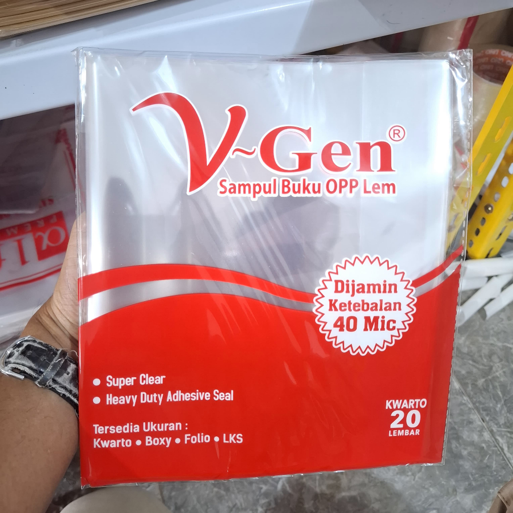 

VGEN 1 PAK SAMPUL PLASTIK KWARTO ISI 20 LEMBAR