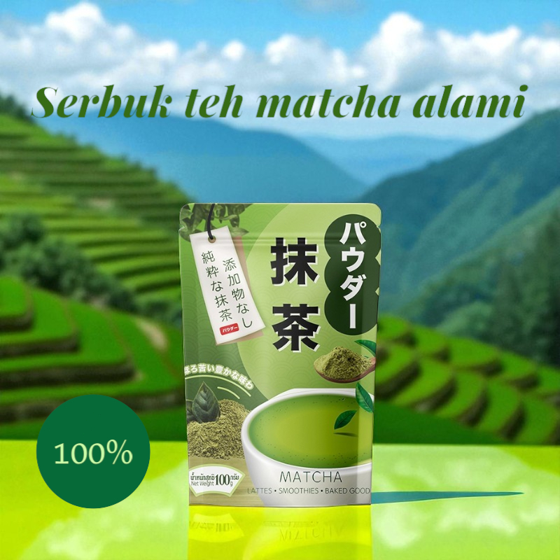 

matcha powder premium Bubuk teh matcha yang menyehatkan100% Sangat lezat Maupun binaraga Powder Drink Plain
